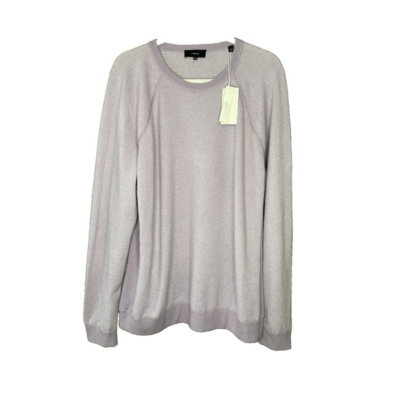 VINCE Sweater Mens XXL Purple Knit Wool Cashmere Preppy Basic Pullover Crewneck - Picture 12 of 12